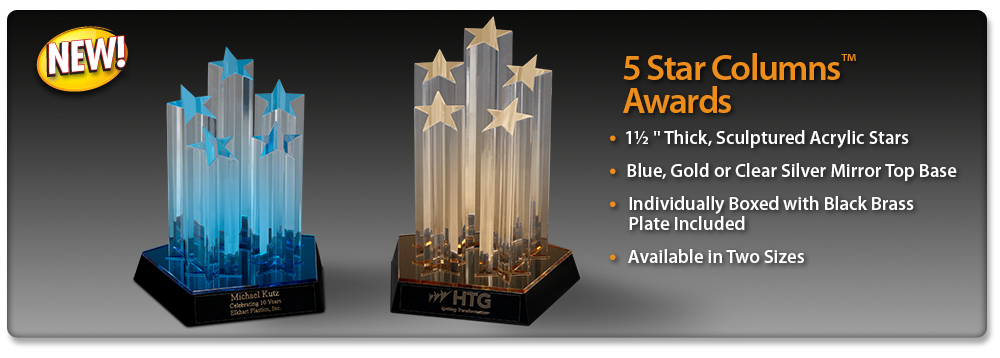 Acrylic Idea Factory Five Star Columns Awards