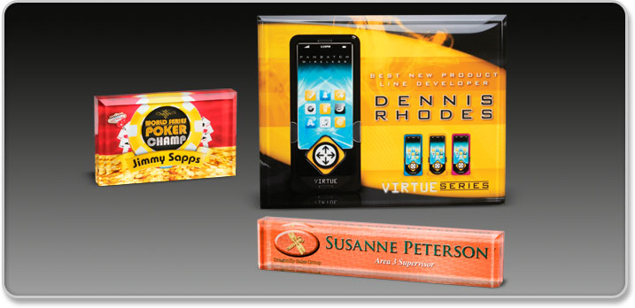 Acrylic Idea Factory AcryliPrint HD Plaques and Paperweights