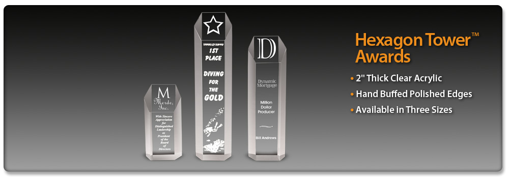 Acrylic Idea Factory Hexagon Tower Awards 