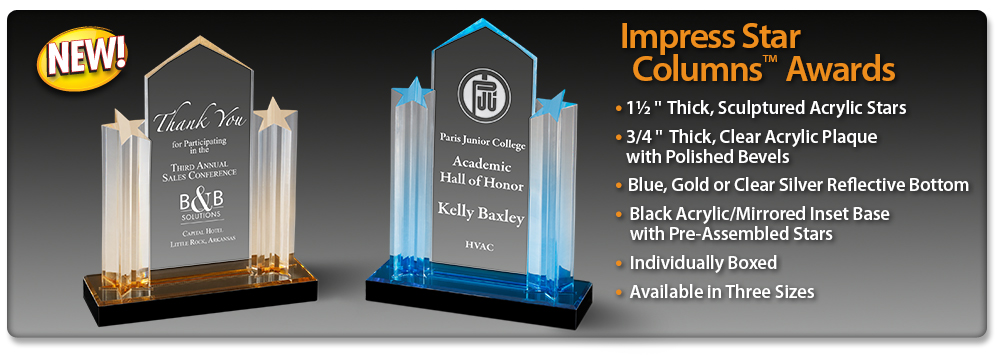 Acrylic Idea Factory Impress Star Columns Awards