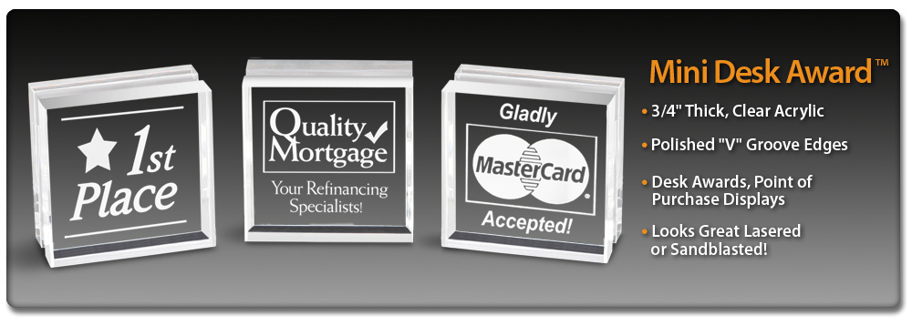 Acrylic Idea Factory Mini Desk Awards