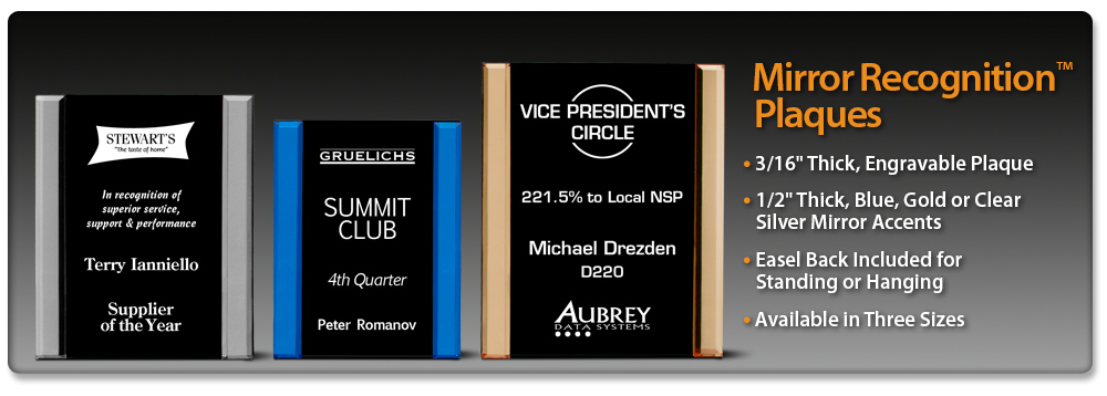 Acrylic Idea Factory Mirror Recognition Plaques