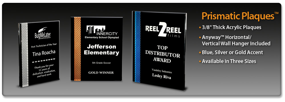 Acrylic Idea Factory Prismatic Plaques 