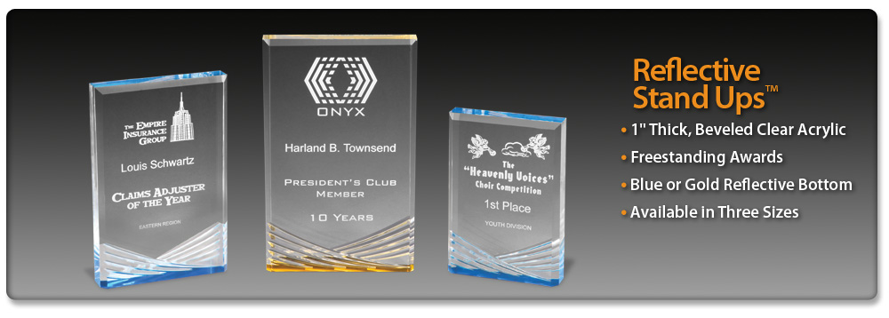 Acrylic Idea Factory Reflective Stand Ups 