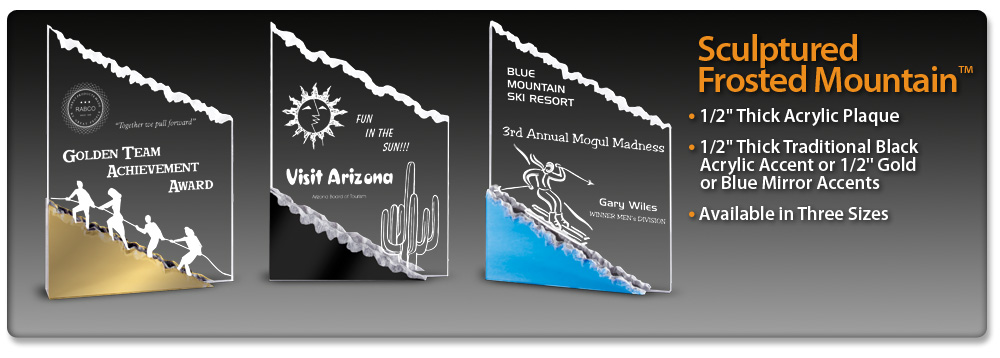 Acrylic Idea Factory Sculptured Frosted Mountain