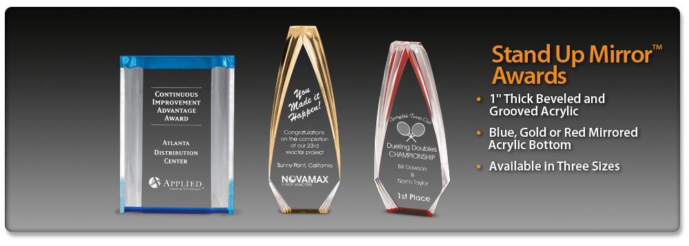 Acrylic Idea Factory Stand Up Mirror Awards 