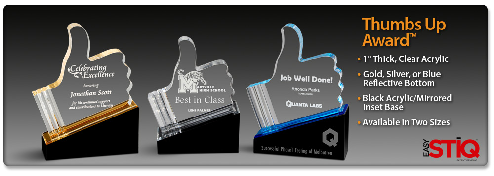Acrylic Idea Factory Thumbs Up Awards