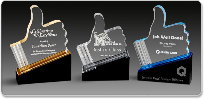 Acrylic Idea Factory Thumbs Up Award