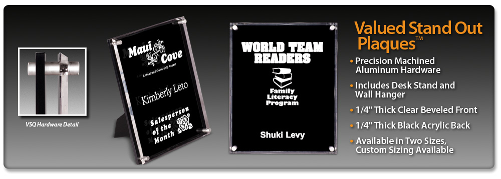 Acrylic Idea Factory Valued Stand Out Plaques